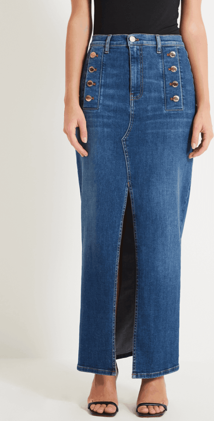 Gonna denim blu giusy - 2