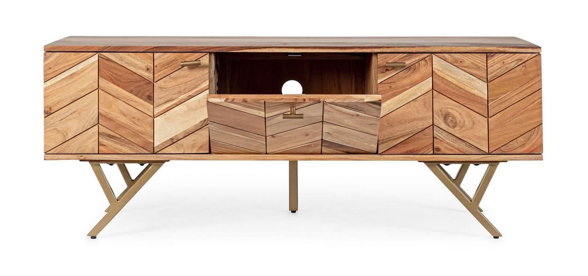 Mobile porta TV "Raida" per interno 130 x 40 x 51h cm in Pareti attrezzate Decor Space - Altamura, commercioVirtuoso.it