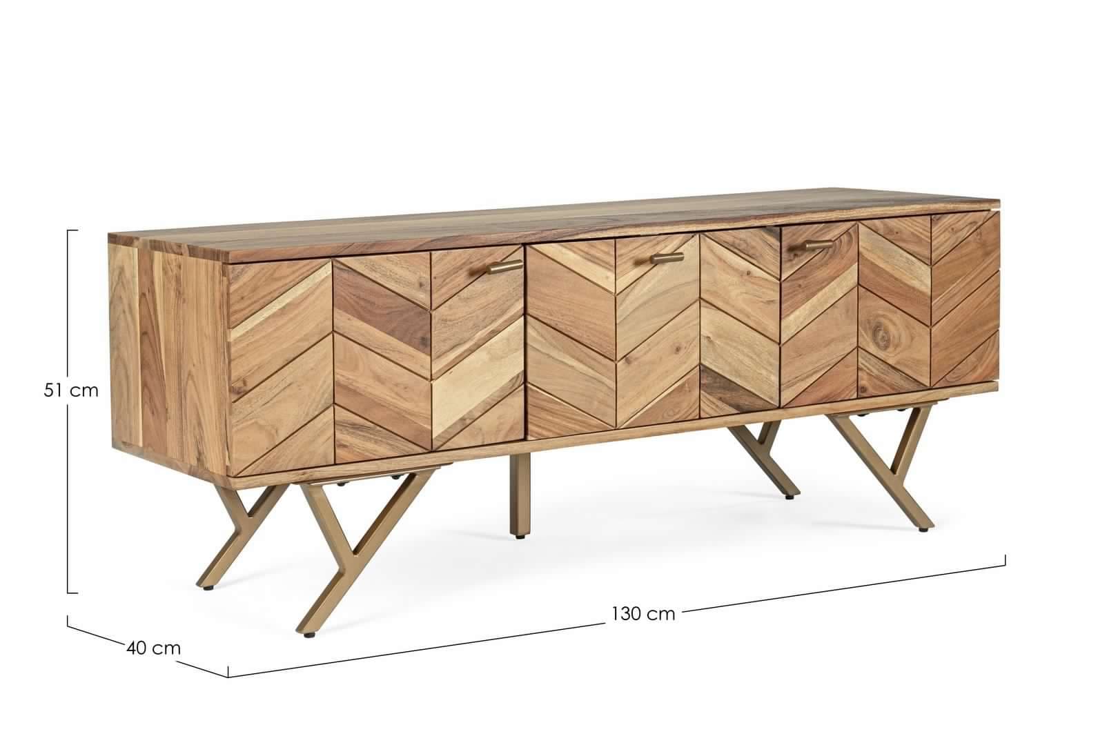 Mobile porta TV "Raida" per interno 130 x 40 x 51h cm in Pareti attrezzate Decor Space - Altamura, commercioVirtuoso.it