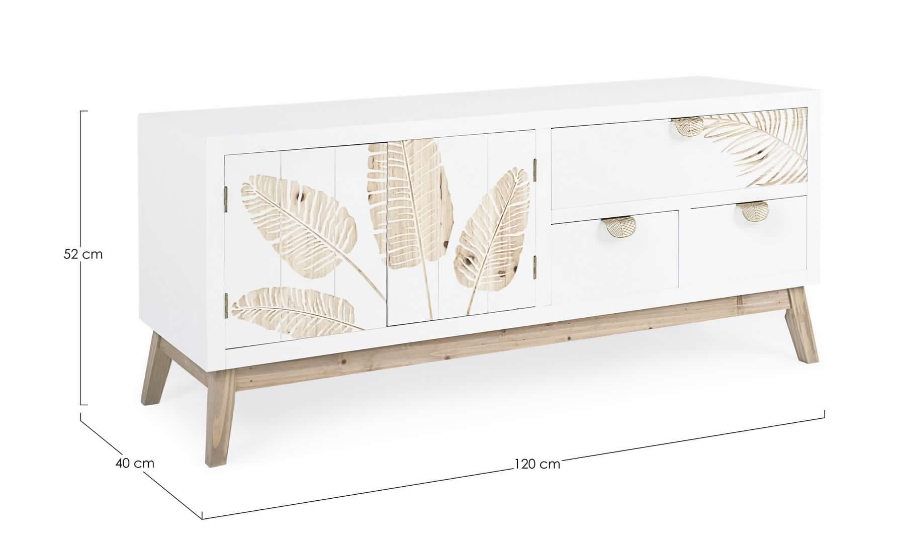 Mobile porta TV "Folium" per interno 120 x 40 x 52h cm in Pareti attrezzate Decor Space - Altamura, commercioVirtuoso.it