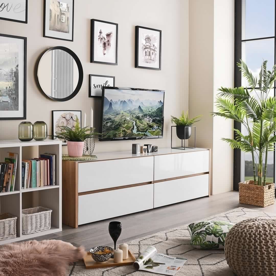 Mobile porta TV "Goteborg" per interno 188 x 40 x 55,5h cm in Pareti attrezzate Decor Space - Altamura, commercioVirtuoso.it
