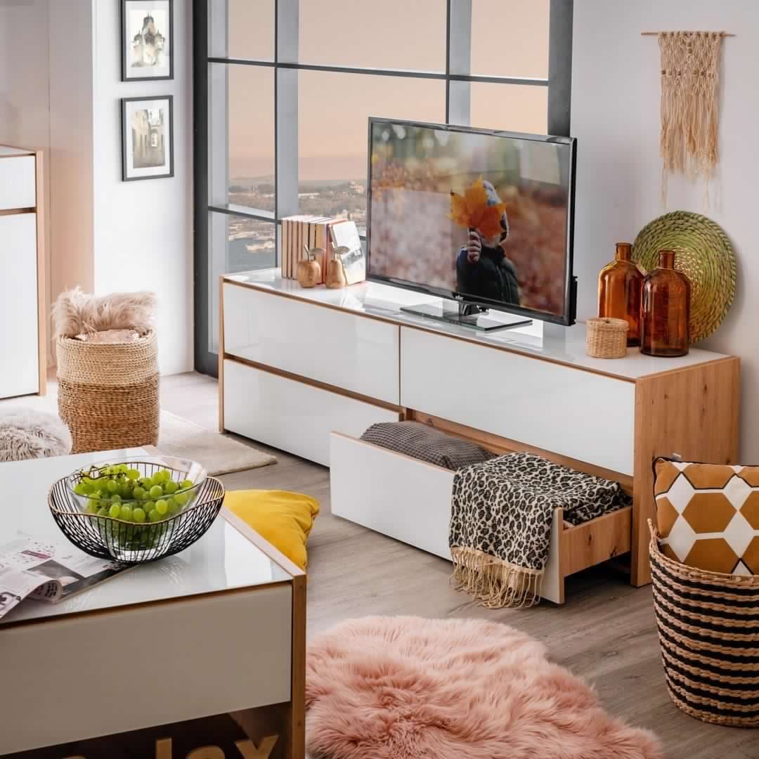 Mobile porta TV "Goteborg" per interno 188 x 40 x 55,5h cm in Pareti attrezzate Decor Space - Altamura, commercioVirtuoso.it