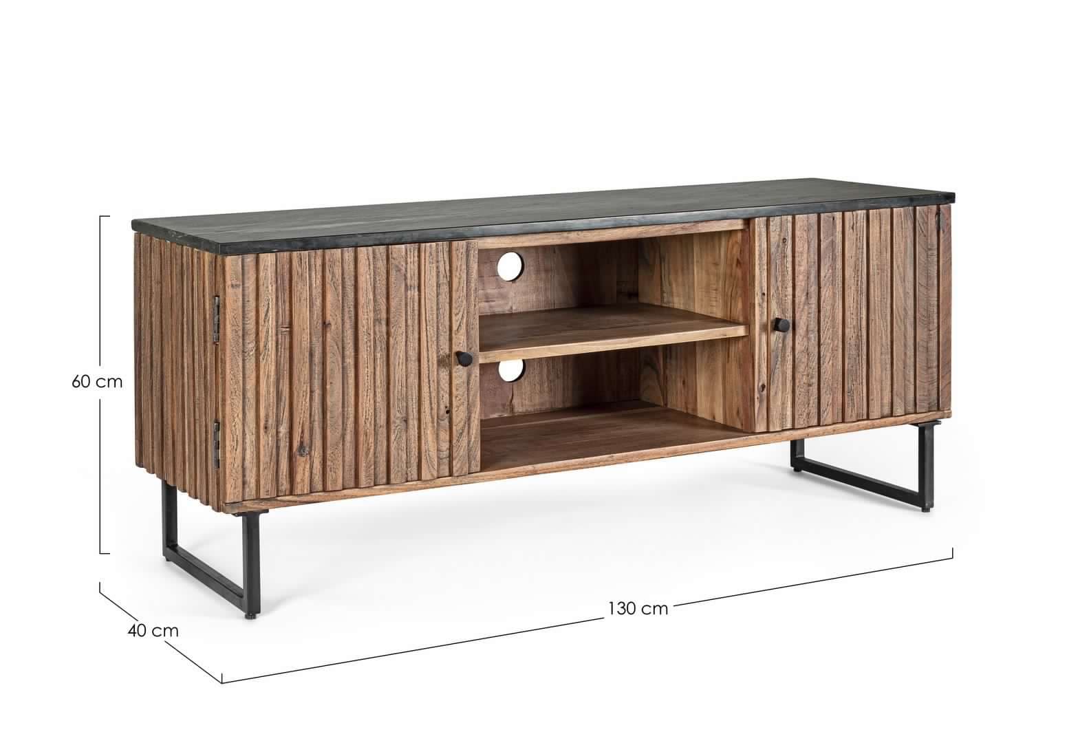 Mobile porta TV "Norfolk" per interno 130 x 40 x 60h cm in Pareti attrezzate Decor Space - Altamura, commercioVirtuoso.it