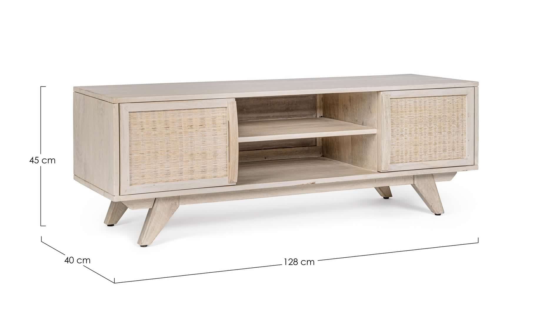 Mobile porta TV "Sahana" per interno 128 x 40 x 45h cm in Pareti attrezzate Decor Space - Altamura, commercioVirtuoso.it