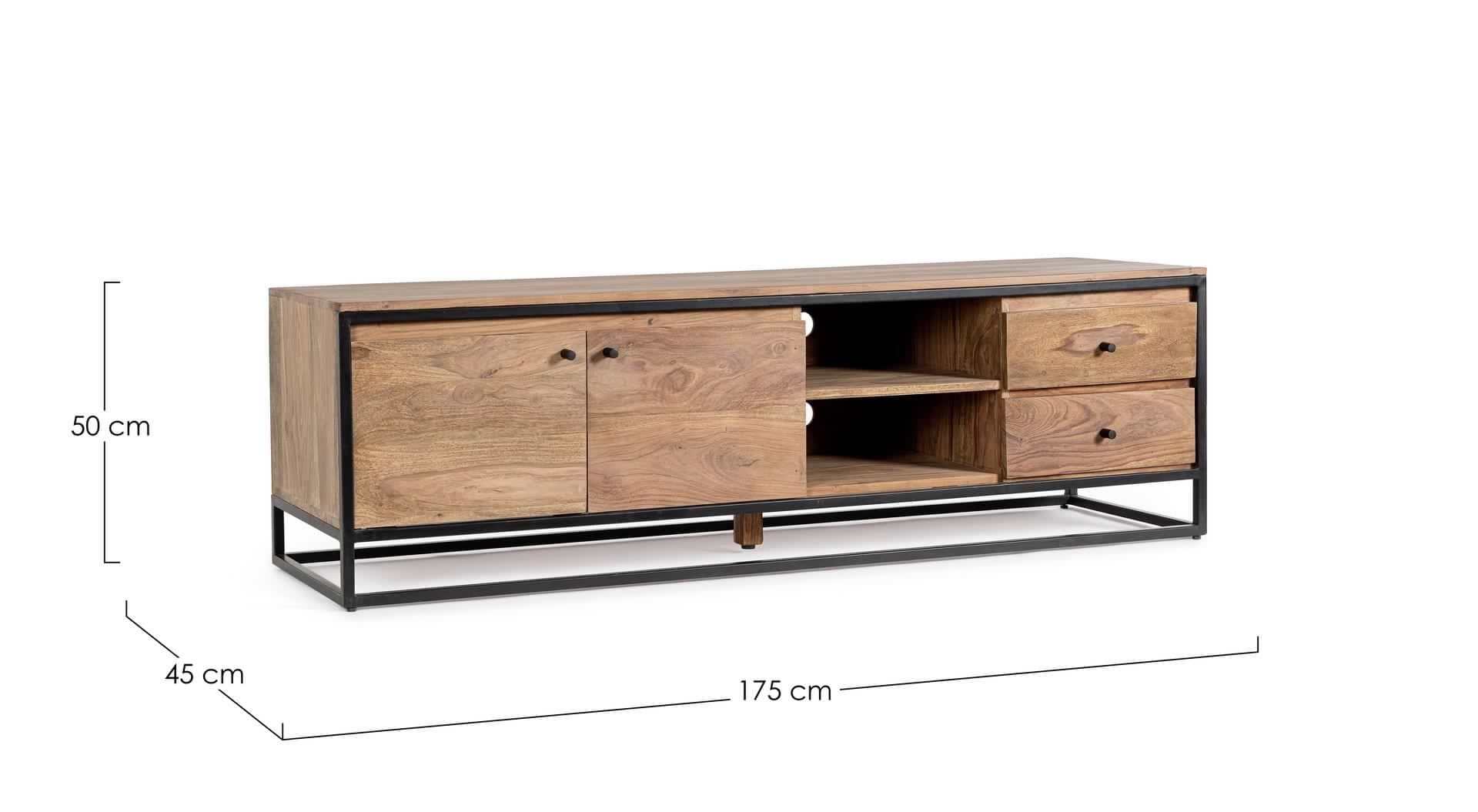 Mobile porta TV "Nartan" per interno 175 x 45 x 50h cm in Pareti attrezzate Decor Space - Altamura, commercioVirtuoso.it