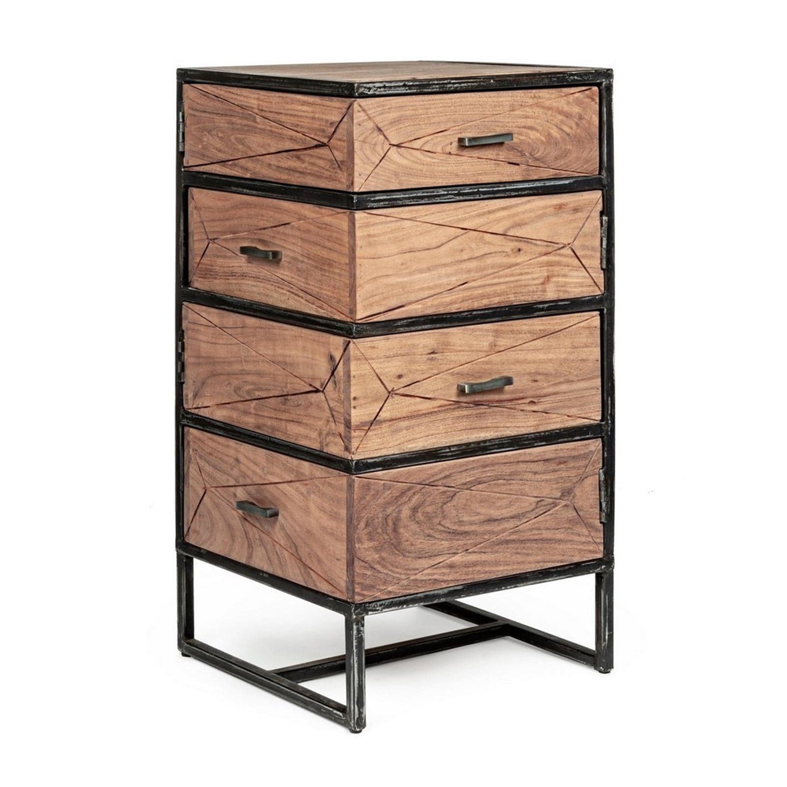Cassettiera "Egon" per interno, con 4 Cassetti, 49.5 x 49.5 x 95 cm in Cassettiere Decor Space - Altamura, commercioVirtuoso.it