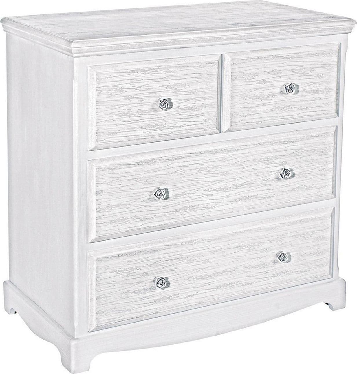 Cassettiera "Blanc" per interno, con 4 Cassetti, 87 x 47 x 88 cm in Cassettiere Decor Space - Altamura, commercioVirtuoso.it