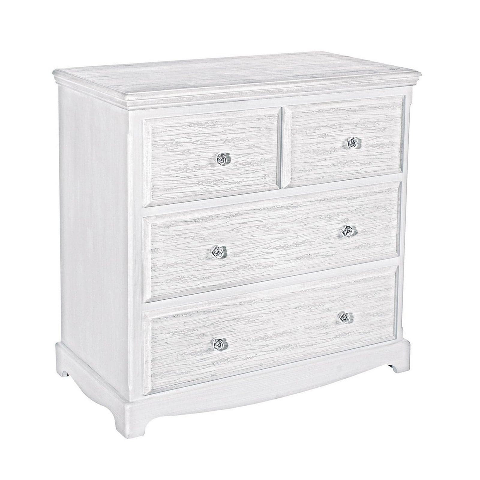 Cassettiera "Blanc" per interno, con 4 Cassetti, 87 x 47 x 88 cm in Cassettiere Decor Space - Altamura, commercioVirtuoso.it