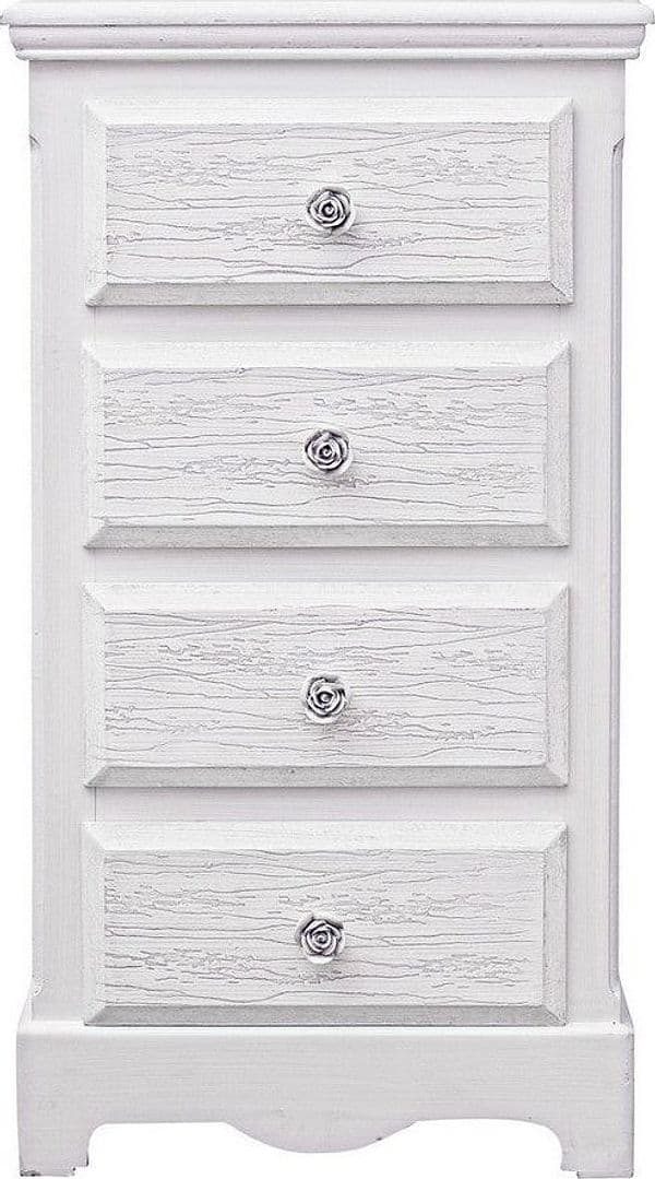 Cassettiera "Blanc" per interno, con 4 Cassetti, 87 x 47 x 88 cm in Cassettiere Decor Space - Altamura, commercioVirtuoso.it