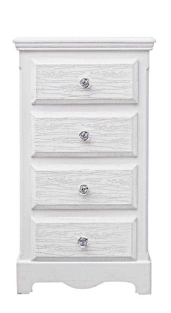 Cassettiera "Blanc" per interno, con 4 Cassetti, 87 x 47 x 88 cm in Cassettiere Decor Space - Altamura, commercioVirtuoso.it