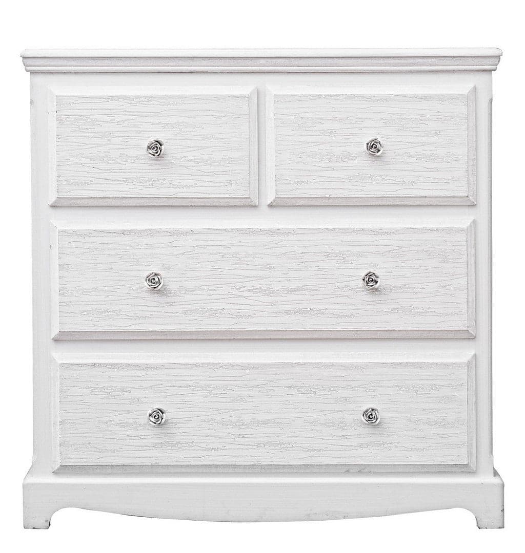 Cassettiera "Blanc" per interno, con 4 Cassetti, 87 x 47 x 88 cm in Cassettiere Decor Space - Altamura, commercioVirtuoso.it