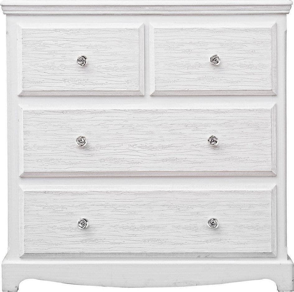 Cassettiera "Blanc" per interno, con 4 Cassetti, 87 x 47 x 88 cm in Cassettiere Decor Space - Altamura, commercioVirtuoso.it