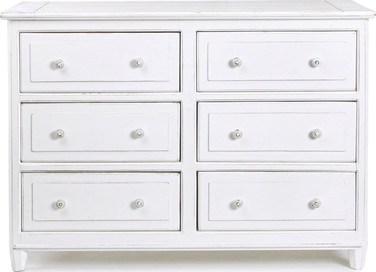 Cassettiera "Colette" per interno, con 6 Cassetti, 124 x 49 x 89 cm in Cassettiere Decor Space - Altamura, commercioVirtuoso.it