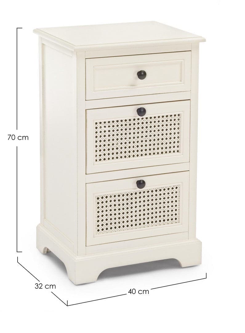 Cassettiera "Amabel" per interno, con 3 Cassetti, 43.4 x 35.4 x 73.4 cm in Cassettiere Decor Space - Altamura, commercioVirtuoso.it