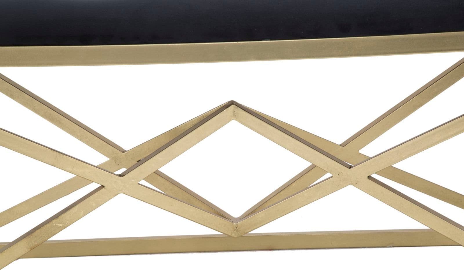 Panca "Piramid" in poliestere struttura in ferro color oro per interni in Panche contenitore Decor Space - Altamura, commercioVirtuoso.it