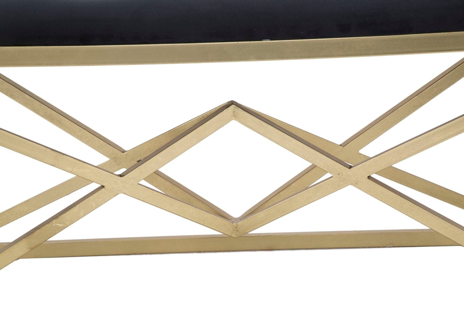 Panca "Piramid" in poliestere struttura in ferro color oro per interni in Panche contenitore Decor Space - Altamura, commercioVirtuoso.it