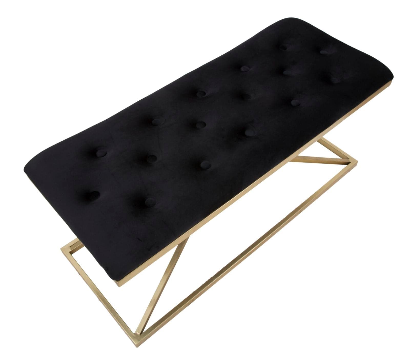 Panca "Piramid" in poliestere struttura in ferro color oro per interni in Panche contenitore Decor Space - Altamura, commercioVirtuoso.it