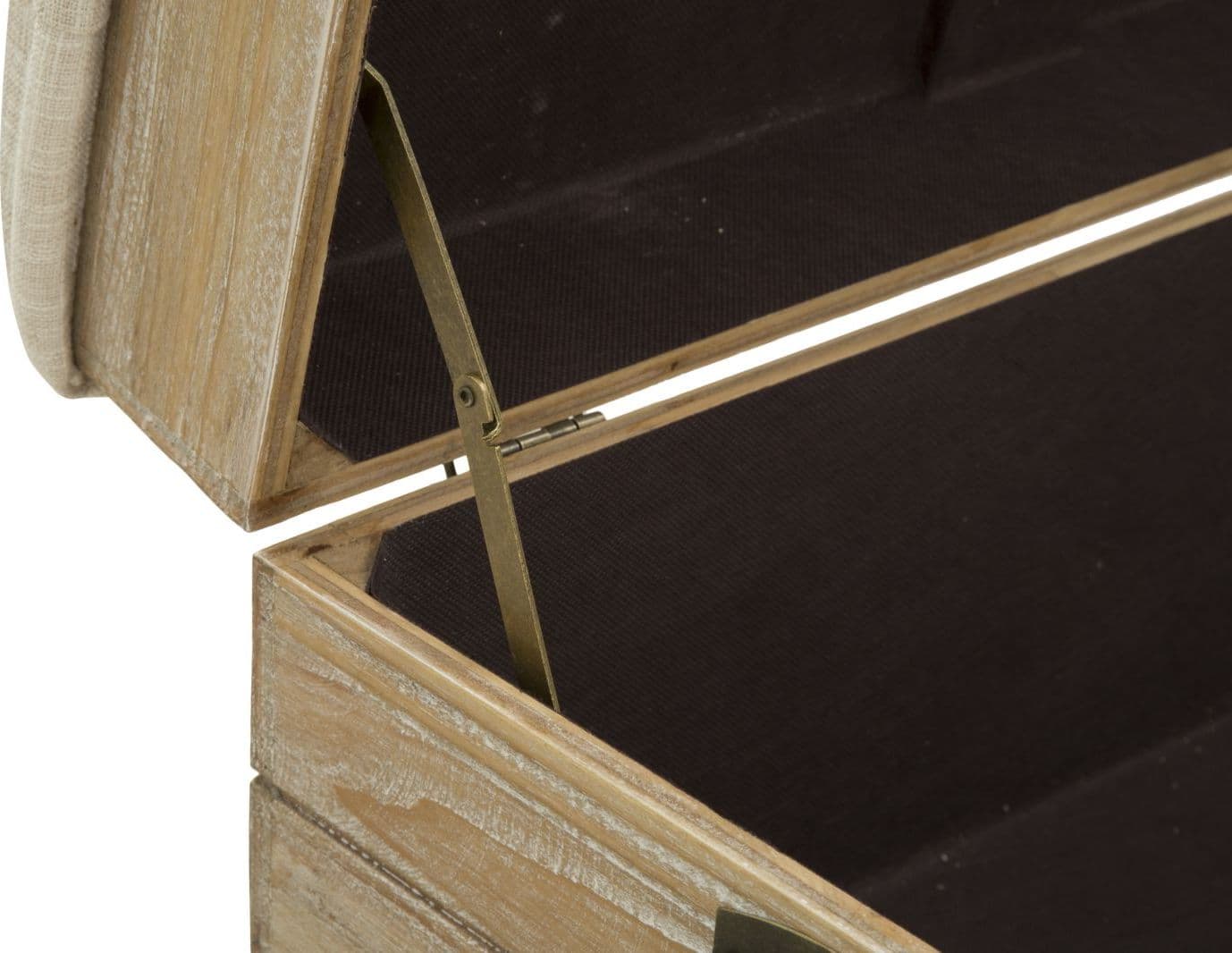 Panca in tessuto con contenitore in legno gambe in ferro per interni set da 2 in Panche contenitore Decor Space - Altamura, commercioVirtuoso.it