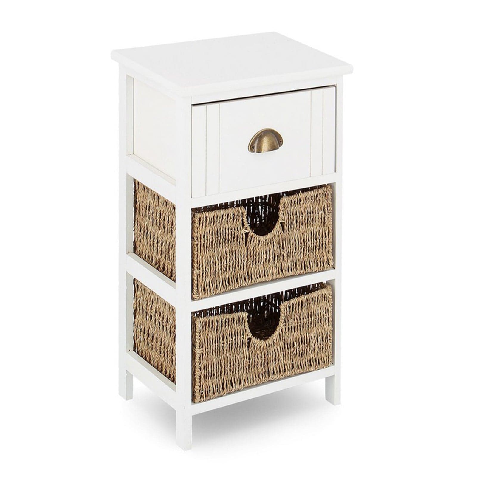 Cassettiera in legno "Sierra" per interno, e Cassetti con Intreccio - 23