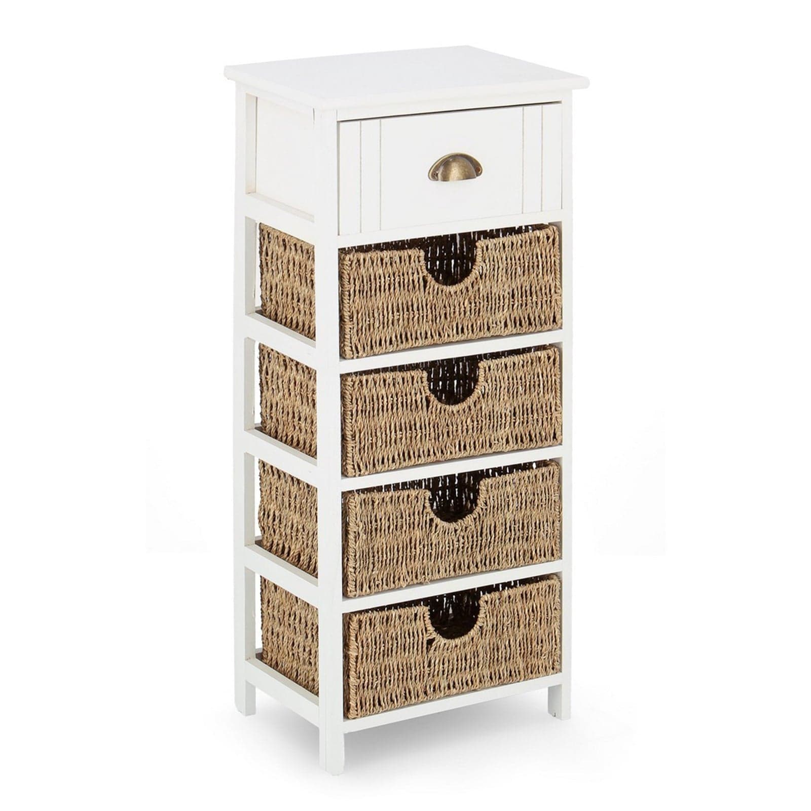 Cassettiera in legno "Sierra" per interno, e Cassetti con Intreccio - 24