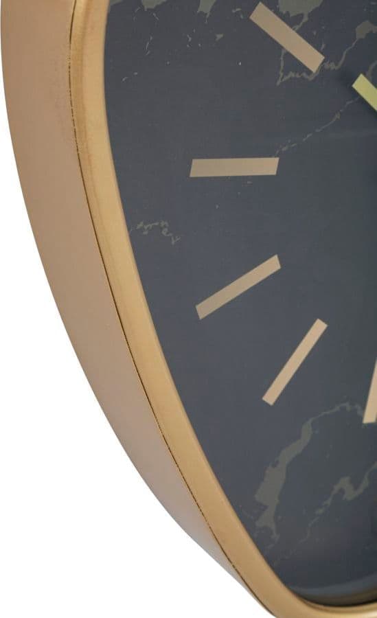 Orologio da parete triangolare in ferro color oro e nero per salotto e cucina in Orologi da parete Decor Space - Altamura, commercioVirtuoso.it