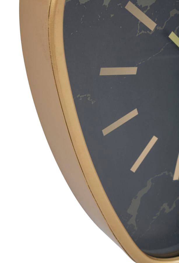 Orologio da parete triangolare in ferro color oro e nero per salotto e cucina in Orologi da parete Decor Space - Altamura, commercioVirtuoso.it