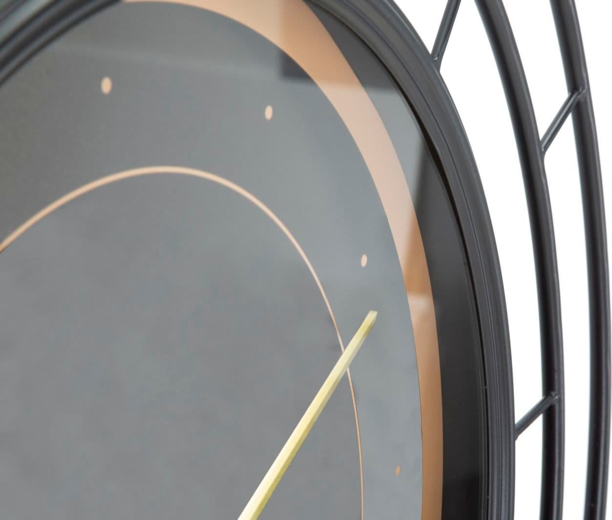 Orologio da parete in ferro color nero per salotto e cucina in Orologi da parete Decor Space - Altamura, commercioVirtuoso.it