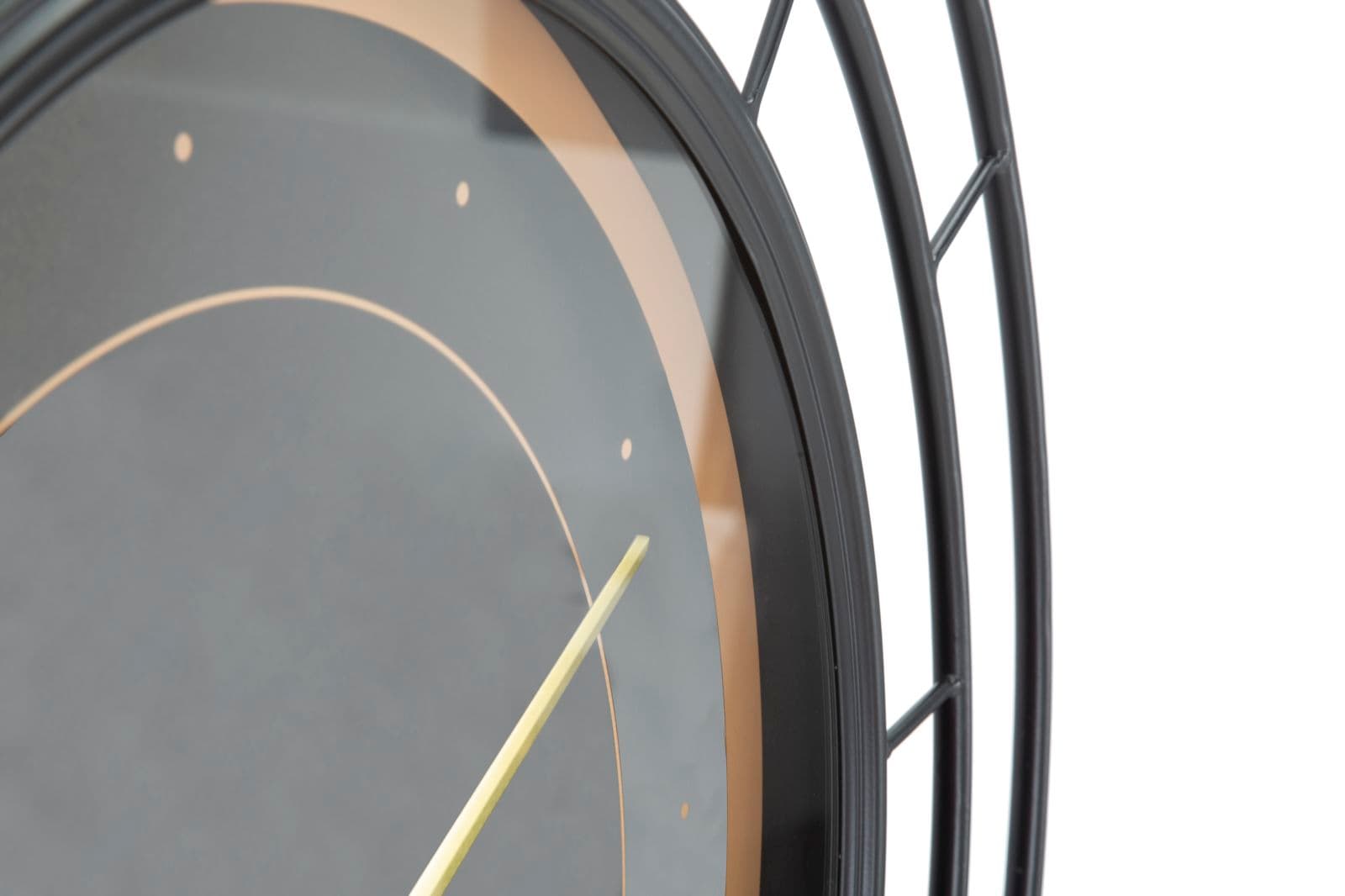 Orologio da parete in ferro color nero per salotto e cucina in Orologi da parete Decor Space - Altamura, commercioVirtuoso.it