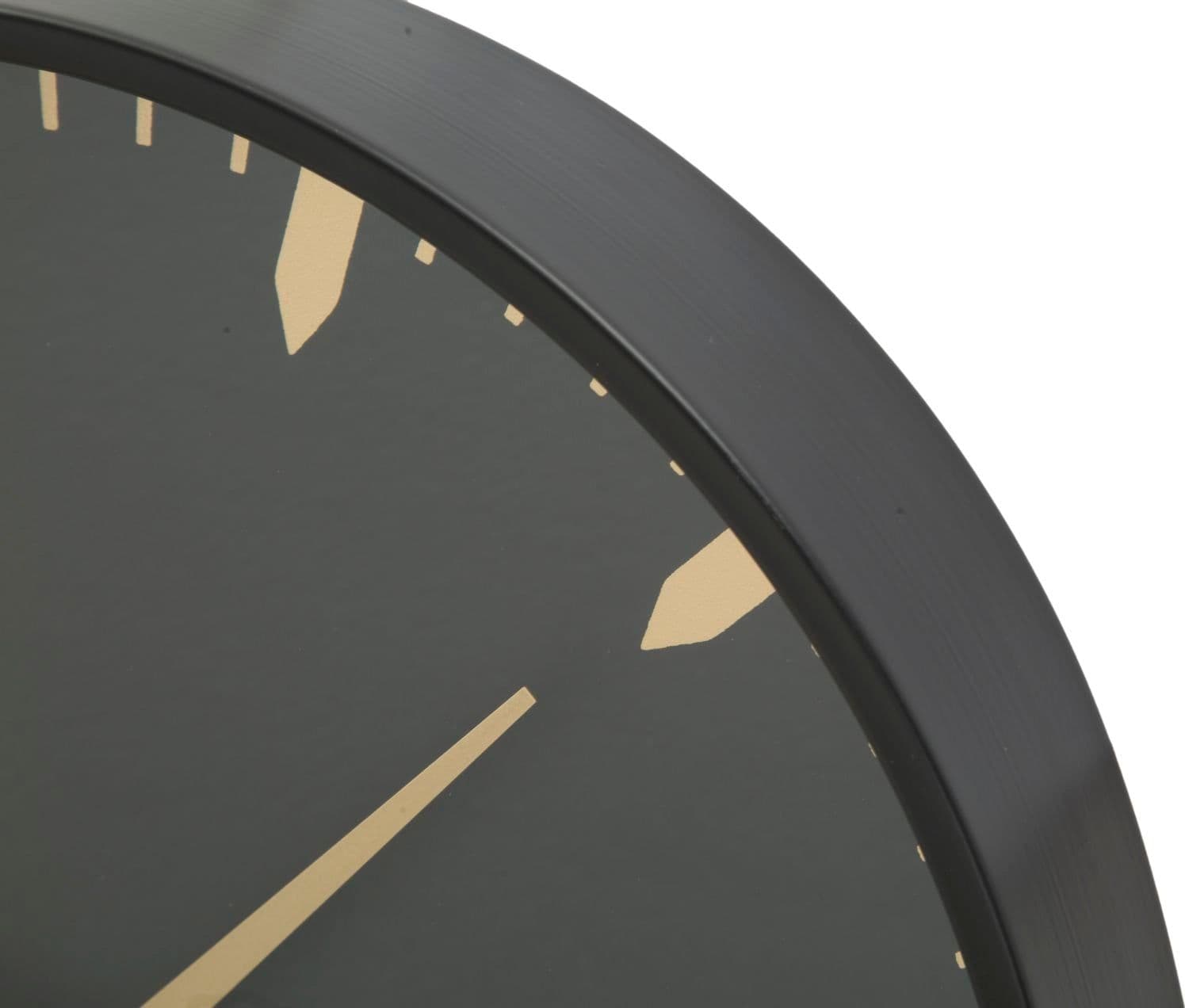 Orologio da parete semplice color nero e oro per salotto e cucina in Orologi da parete Decor Space - Altamura, commercioVirtuoso.it