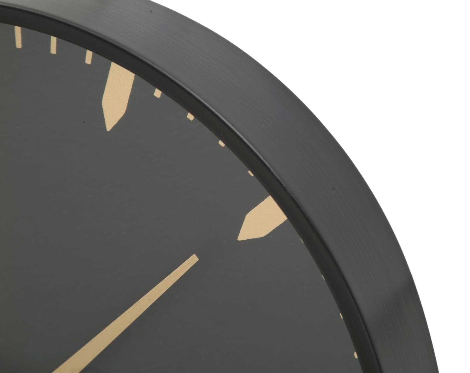 Orologio da parete semplice color nero e oro per salotto e cucina in Orologi da parete Decor Space - Altamura, commercioVirtuoso.it