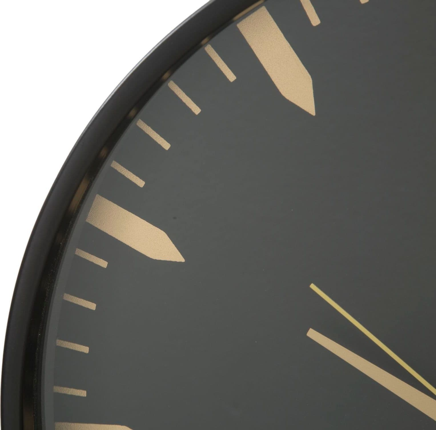 Orologio da parete semplice color nero e oro per salotto e cucina in Orologi da parete Decor Space - Altamura, commercioVirtuoso.it