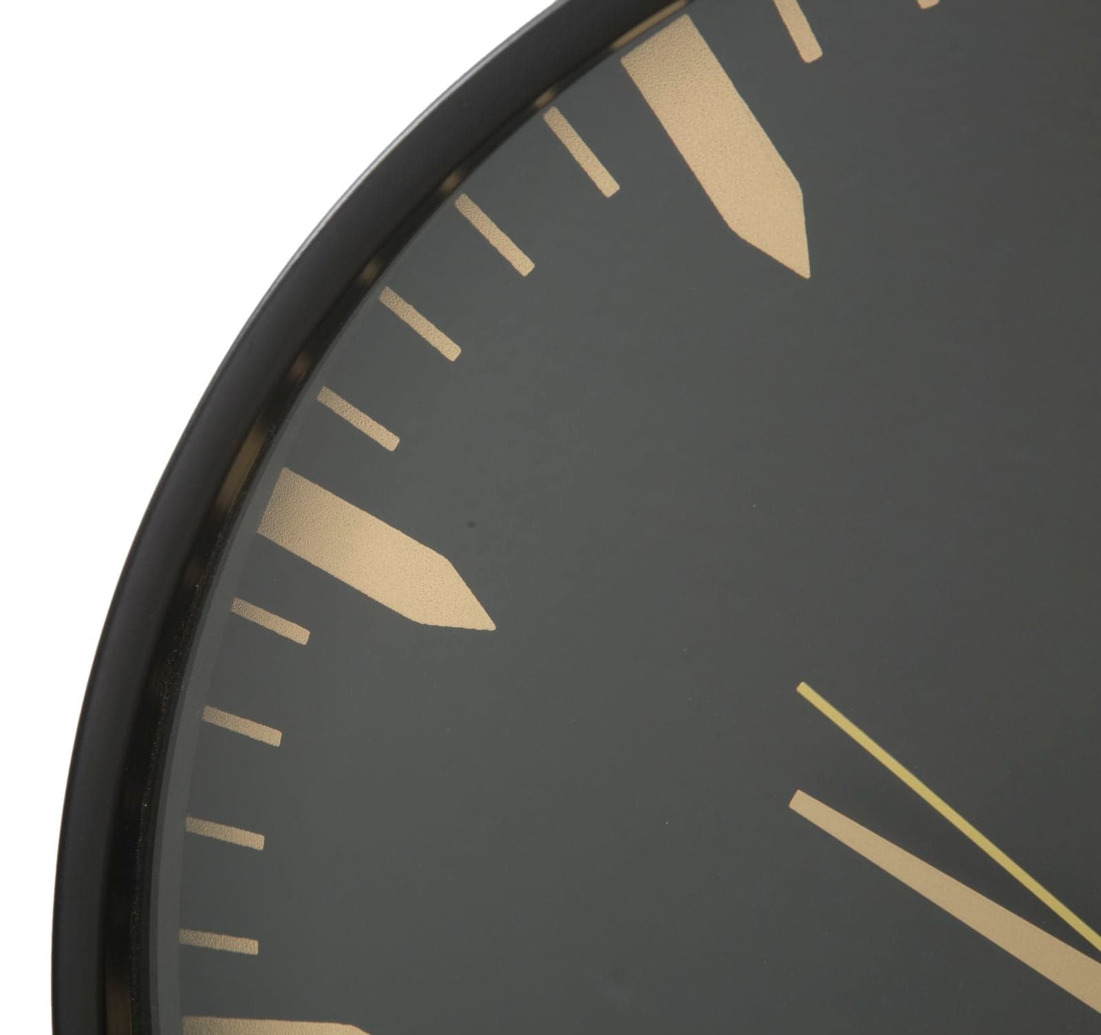 Orologio da parete semplice color nero e oro per salotto e cucina in Orologi da parete Decor Space - Altamura, commercioVirtuoso.it