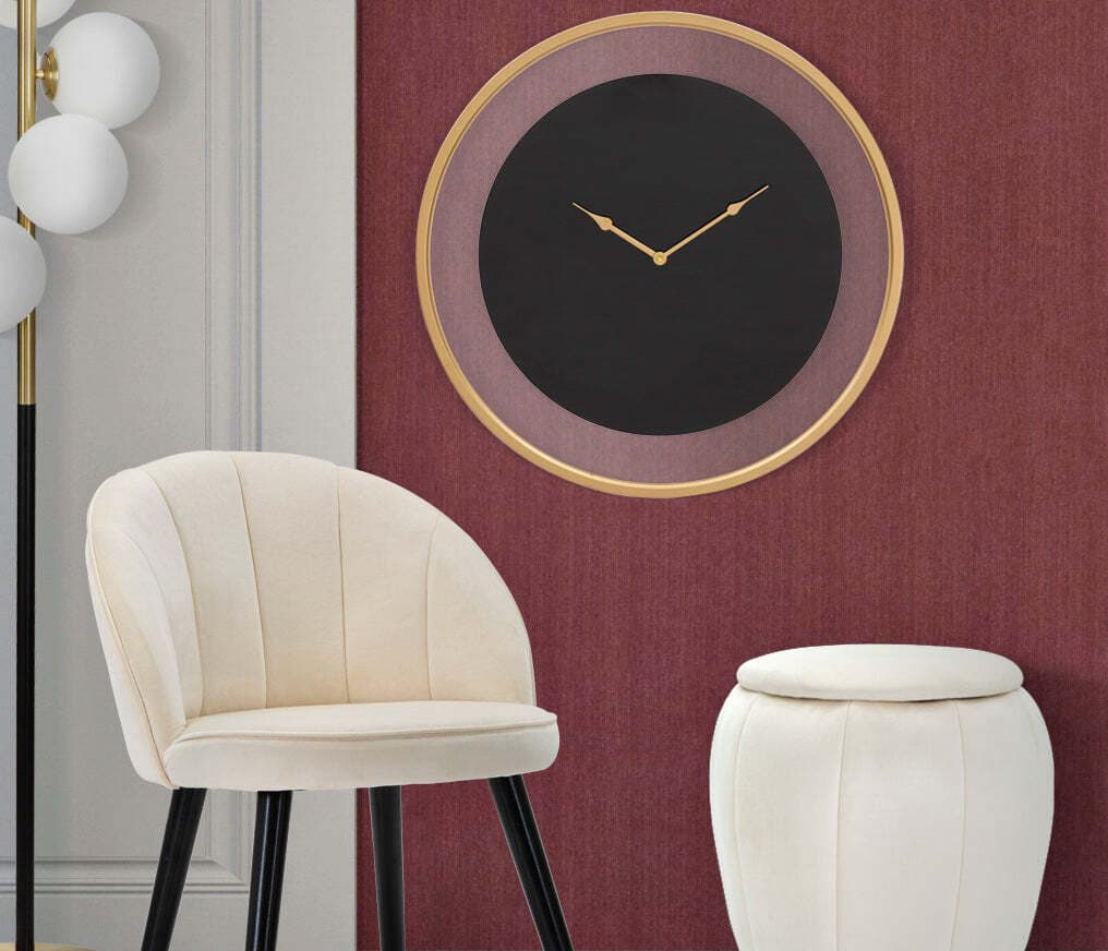 Orologio-da-parete-in-ferro-e-vetro-color-nero-e-oro-per-salotto-e-cucina