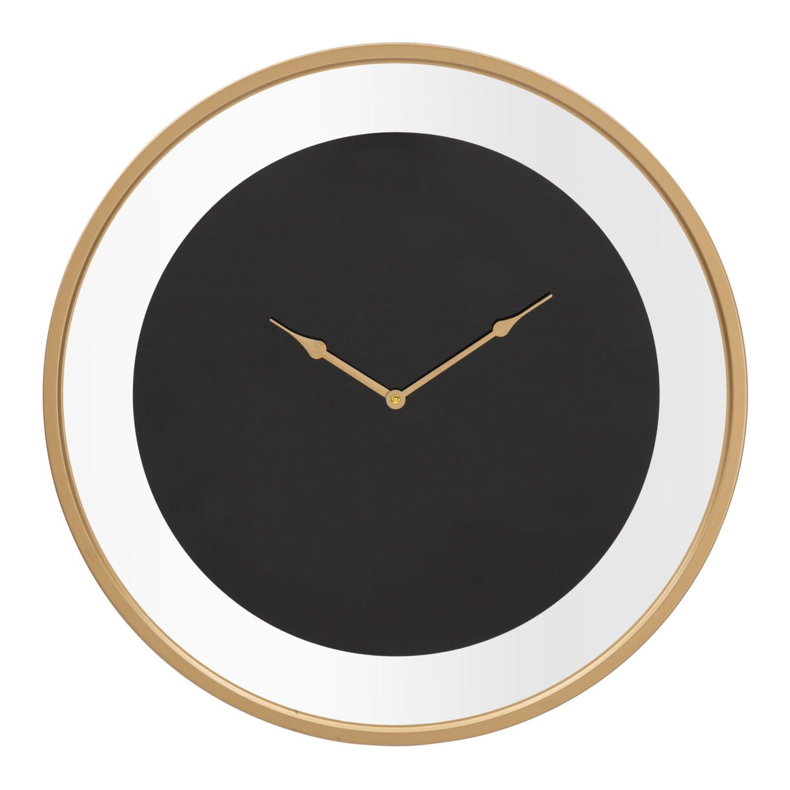Orologio da parete in ferro e vetro color nero e oro per salotto e cucina in Orologi da parete Decor Space - Altamura, commercioVirtuoso.it