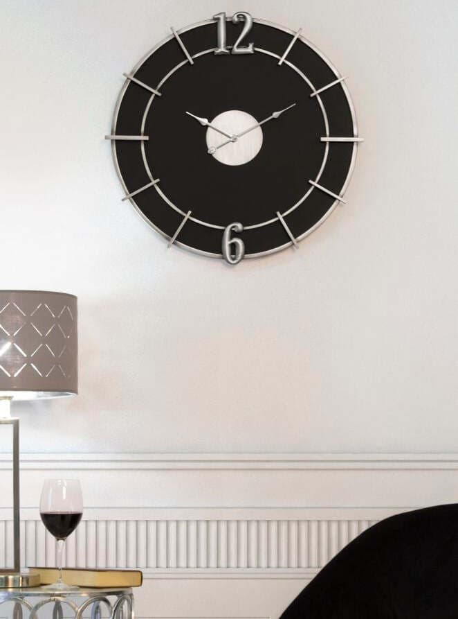 Orologio-da-parete-in-legno-MDF-e-ferro-color-nero-e-argento-per-salotto-e-cucina