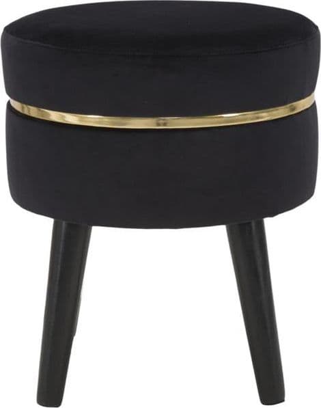 Sgabello in poliestere gambe in legno colore nero per interni in Sgabelli Decor Space - Altamura, commercioVirtuoso.it