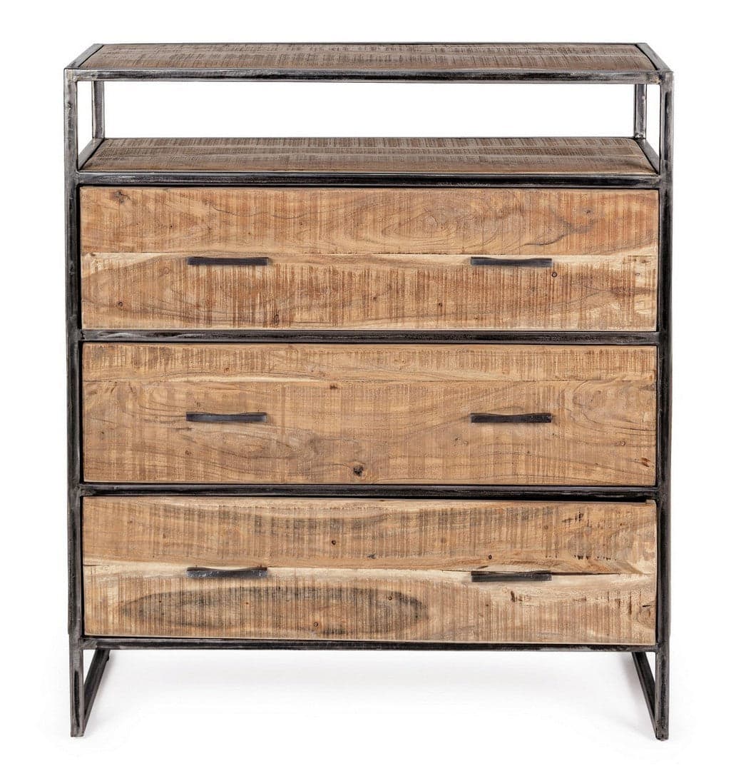 Cassettiera "Elmer" per interno, con 3 Cassetti, 94 x 44.5 x 109.5 cm in Cassettiere Decor Space - Altamura, commercioVirtuoso.it