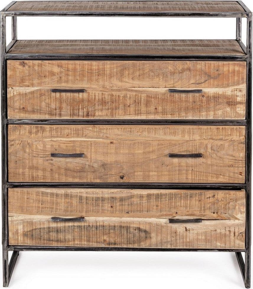 Cassettiera "Elmer" per interno, con 3 Cassetti, 94 x 44.5 x 109.5 cm in Cassettiere Decor Space - Altamura, commercioVirtuoso.it