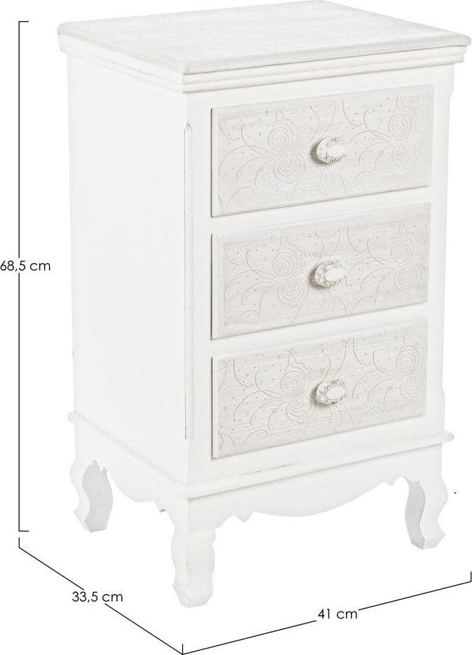 Cassettiera "Clorine" per interno, con 4 Cassetti, 45 x 34.5 x 87.5 cm in Cassettiere Decor Space - Altamura, commercioVirtuoso.it