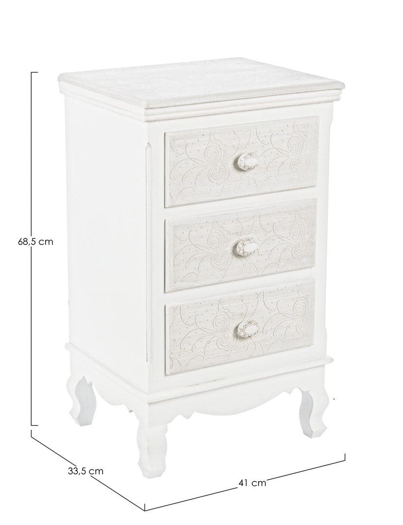 Cassettiera "Clorine" per interno, con 4 Cassetti, 45 x 34.5 x 87.5 cm in Cassettiere Decor Space - Altamura, commercioVirtuoso.it