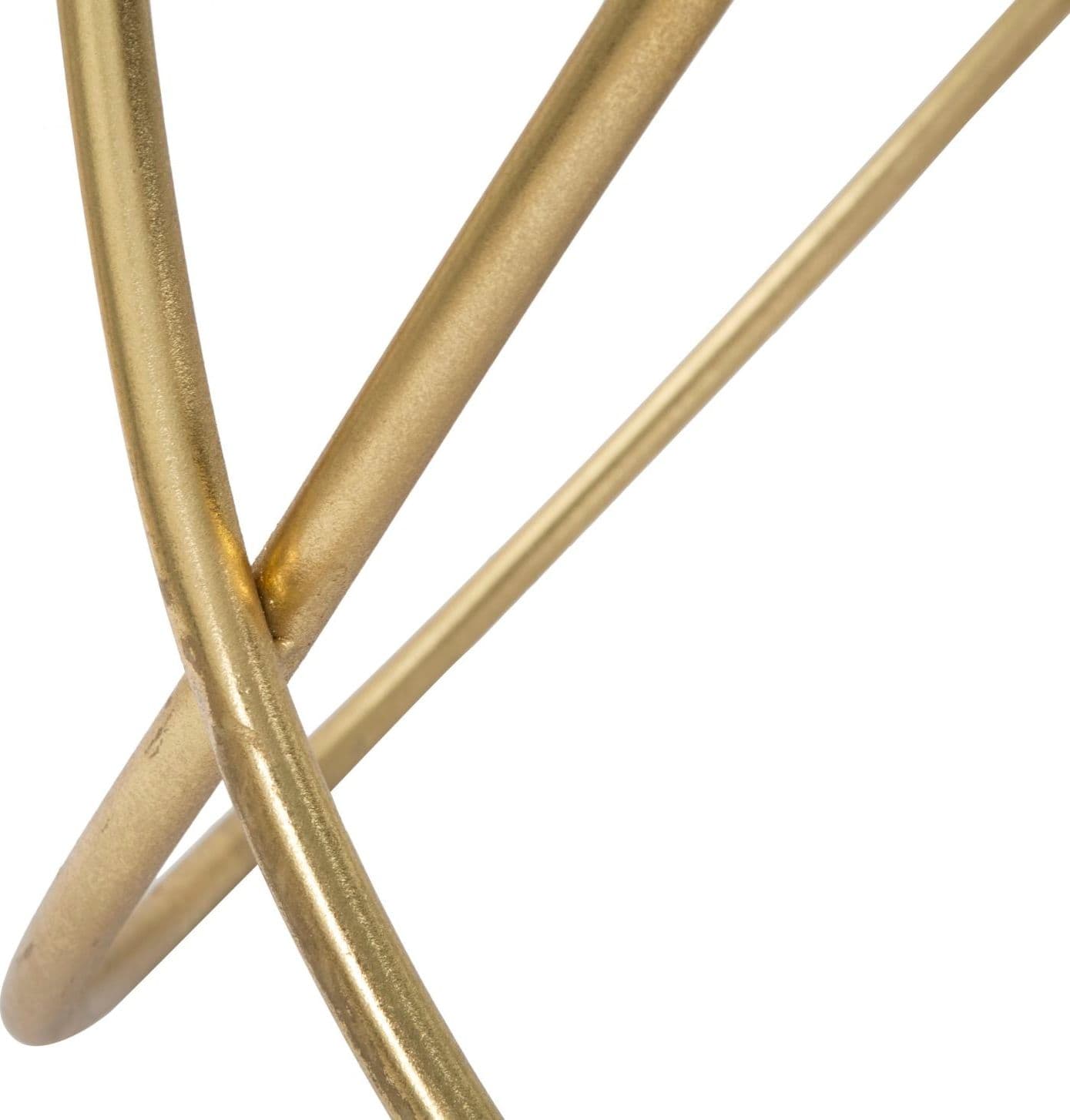 Tavolinetto ring struttura in ferro color oro e vetro per interni in Console e tavoli da divano Decor Space - Altamura, commercioVirtuoso.it