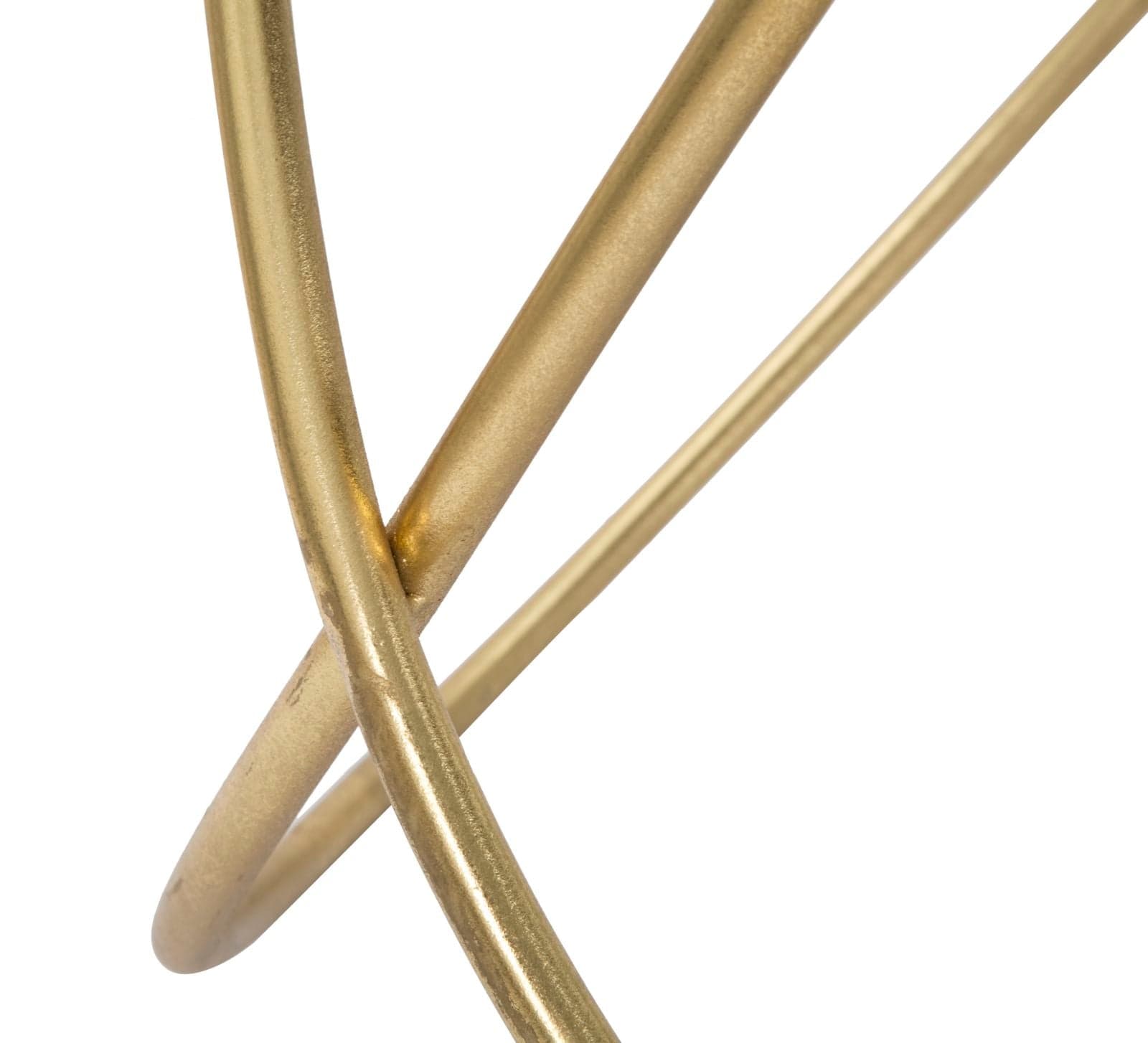 Tavolinetto ring struttura in ferro color oro e vetro per interni in Console e tavoli da divano Decor Space - Altamura, commercioVirtuoso.it