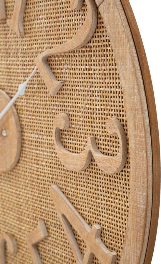 Orologio da parete in rattan e legno MDF per salotto e cucina in Orologi da parete Decor Space - Altamura, commercioVirtuoso.it