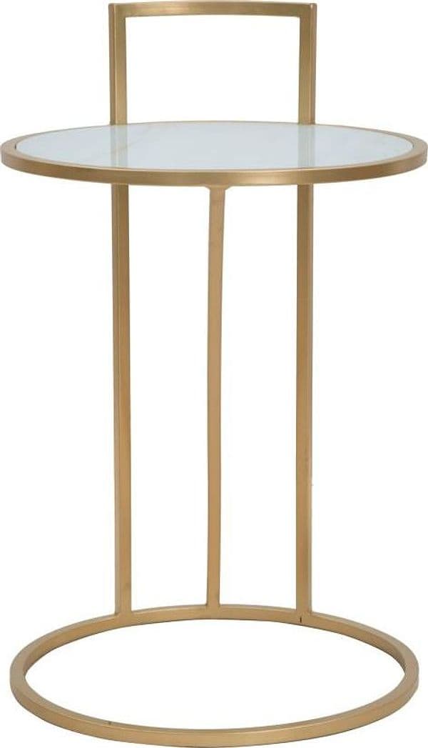 Tavolinetto sofy struttura in metallo color oro ripiano in vetro per interni in Console e tavoli da divano Decor Space - Altamura, commercioVirtuoso.it