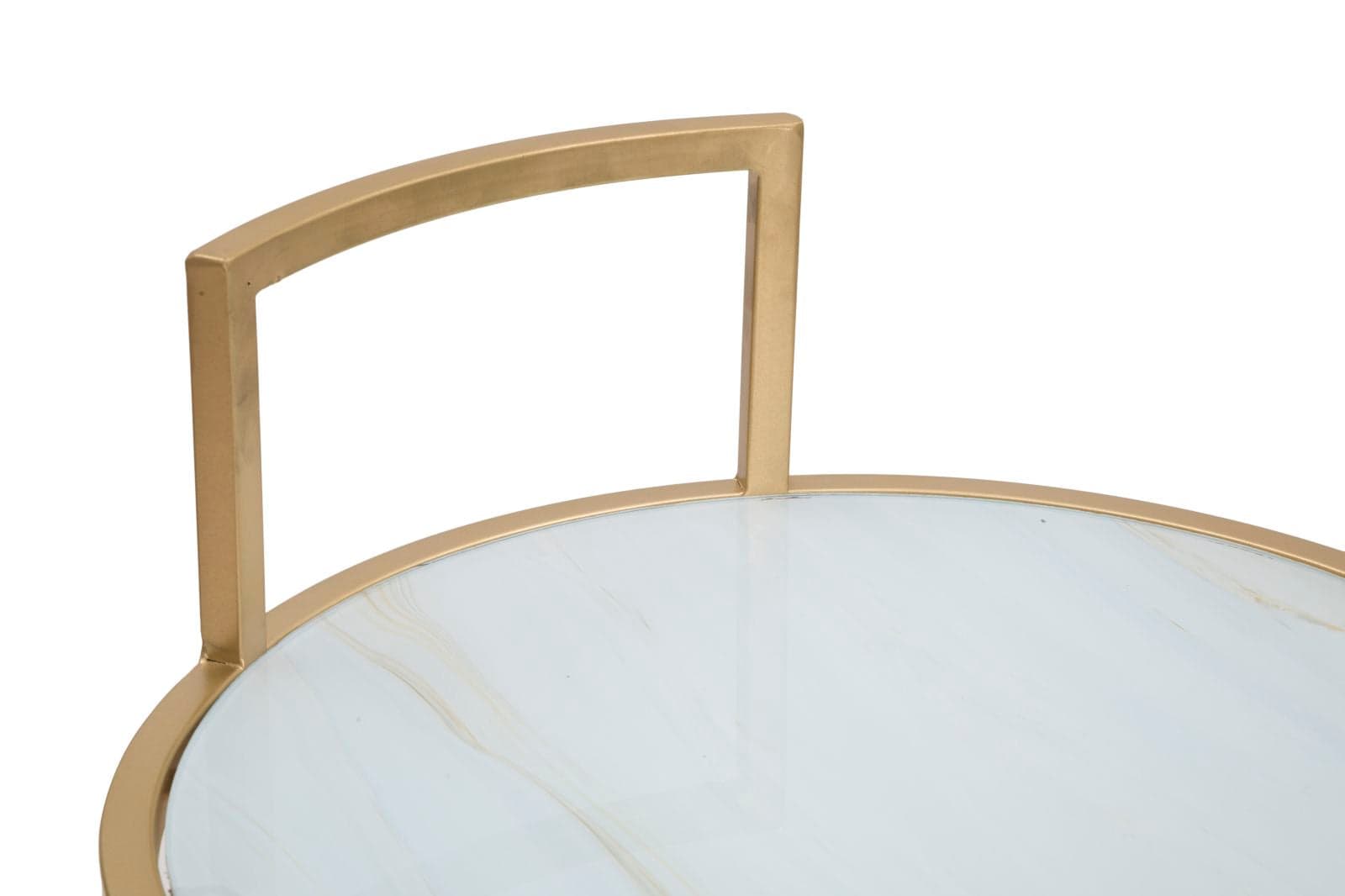 Tavolinetto sofy struttura in metallo color oro ripiano in vetro per interni in Console e tavoli da divano Decor Space - Altamura, commercioVirtuoso.it