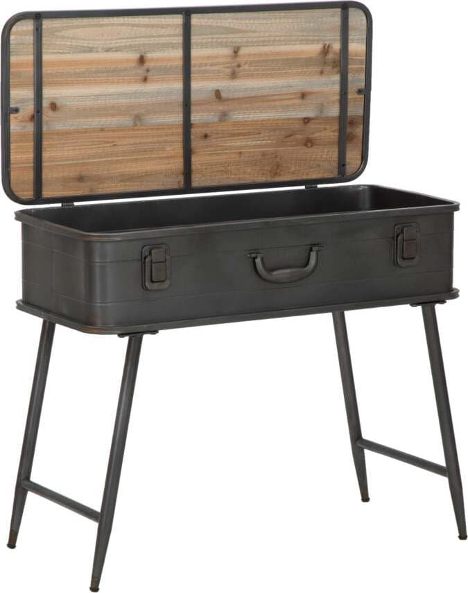 Panca-in-ferro-e-legno-con-contenitore-color-grigio-per-interni