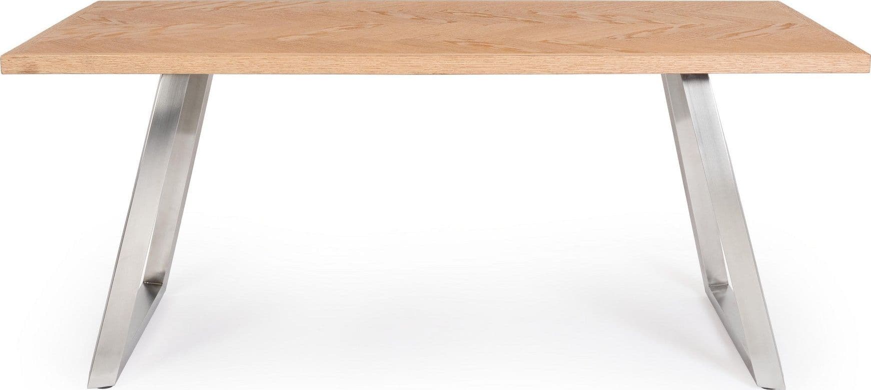 Tavolo "Dukat" con piano in MDF impiallacciato, gambe in acciaio da 180 x 90 x 76 cm in Tavoli da sala da pranzo Decor Space - Altamura, commercioVirtuoso.it