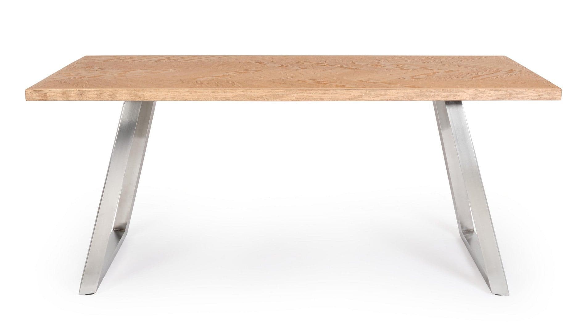 Tavolo "Dukat" con piano in MDF impiallacciato, gambe in acciaio da 180 x 90 x 76 cm in Tavoli da sala da pranzo Decor Space - Altamura, commercioVirtuoso.it