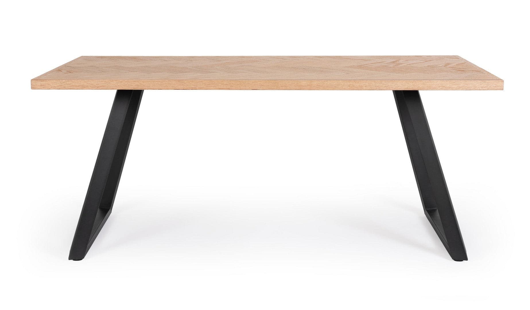 Tavolo "Dukat" con piano in MDF impiallacciato, gambe in acciaio da 180 x 90 x 76 cm in Tavoli da sala da pranzo Decor Space - Altamura, commercioVirtuoso.it
