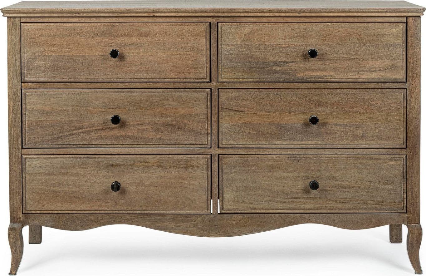Cassettiera "Domitille" per interno, con 6 Cassetti, 132 x 48 x 86 cm in Cassettiere Decor Space - Altamura, commercioVirtuoso.it